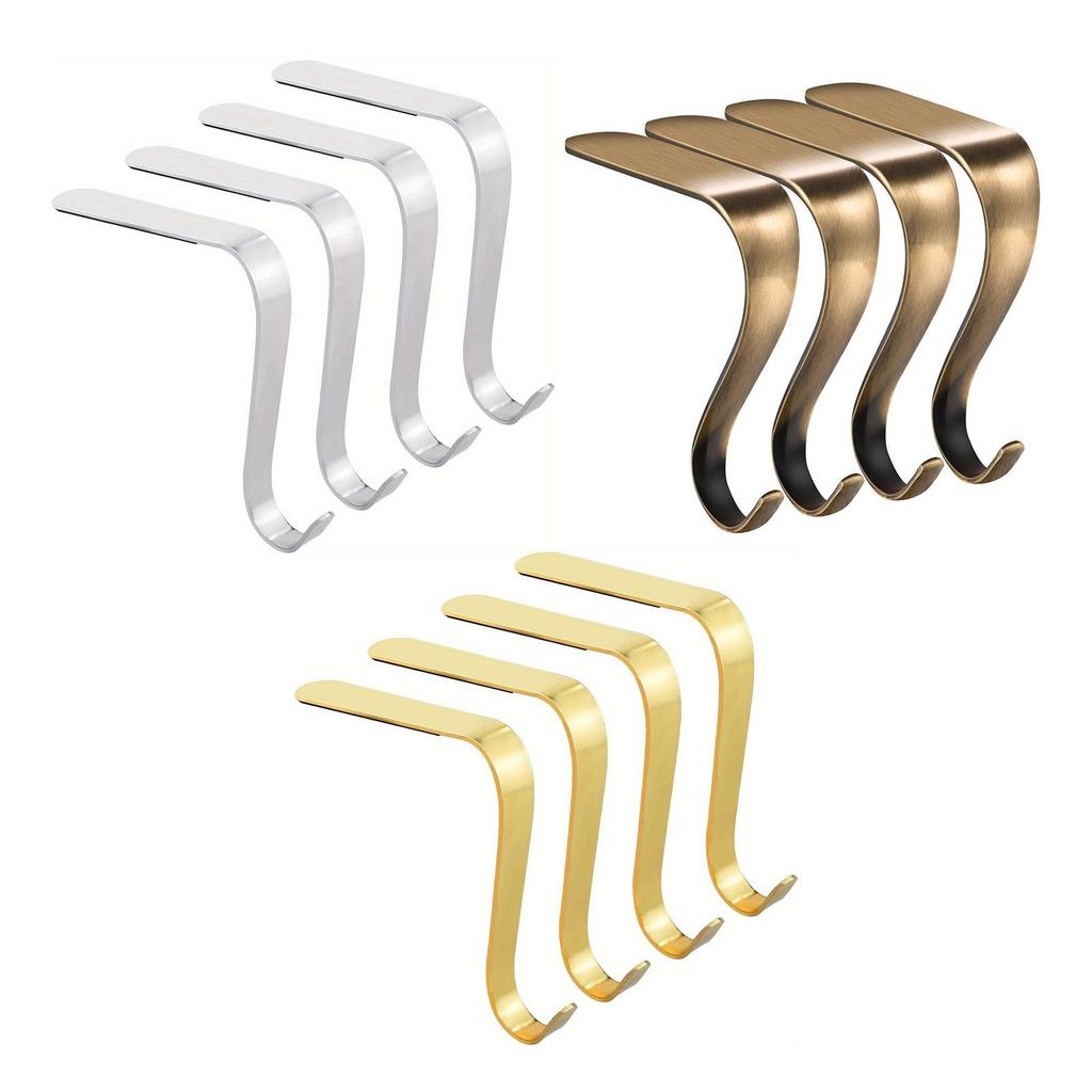 Iron Stocking Holders Fireplace Hangers Adjustable Metal Hooks Christmas Ornament Accessories for Holiday Tabletop