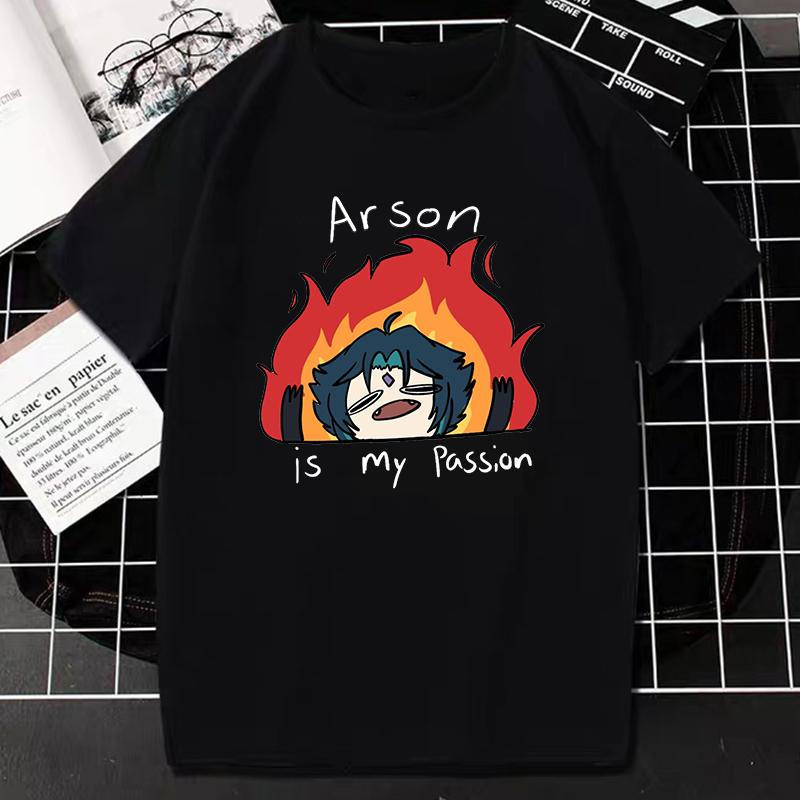 Tshirt Genshin Impact Game Tops Kawaii Impresso Grfica De Personagens Dos Jogos Clssicos Cartoon Harajuku T Streetwear Novo