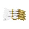 4Pcs Barber Shop Hair Clips Distinguishing Clip Make Up Positioning Clip Hairdressing Supplies(White Yellow )