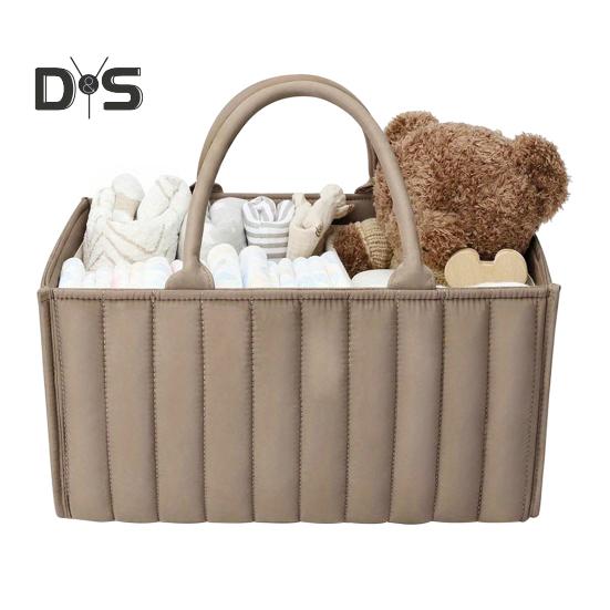 Portable Baby Diaper Organizer Bag with Handle Large Capacity Multipurpose Travel-Friendly Baby Essentials Storage Bag Handbag