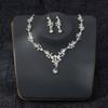 Shiny Exquisite Jewelry Sets Golden Necklace Earring Set Bridal Jewelry Sets  Wedding Engagement