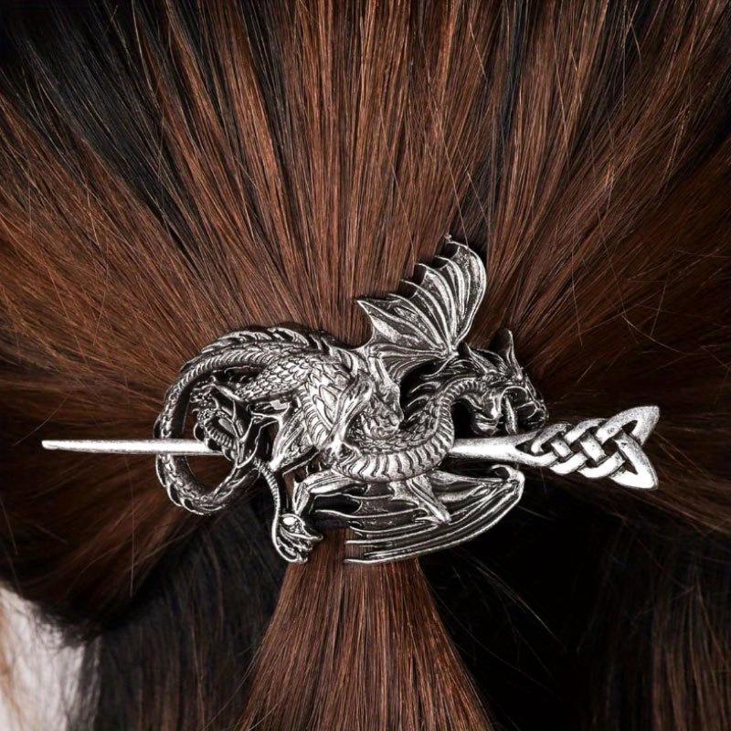 Viking Dragon Hairpin: Women’s Retro Nordic Style Hair Stick and Headdress Accessories