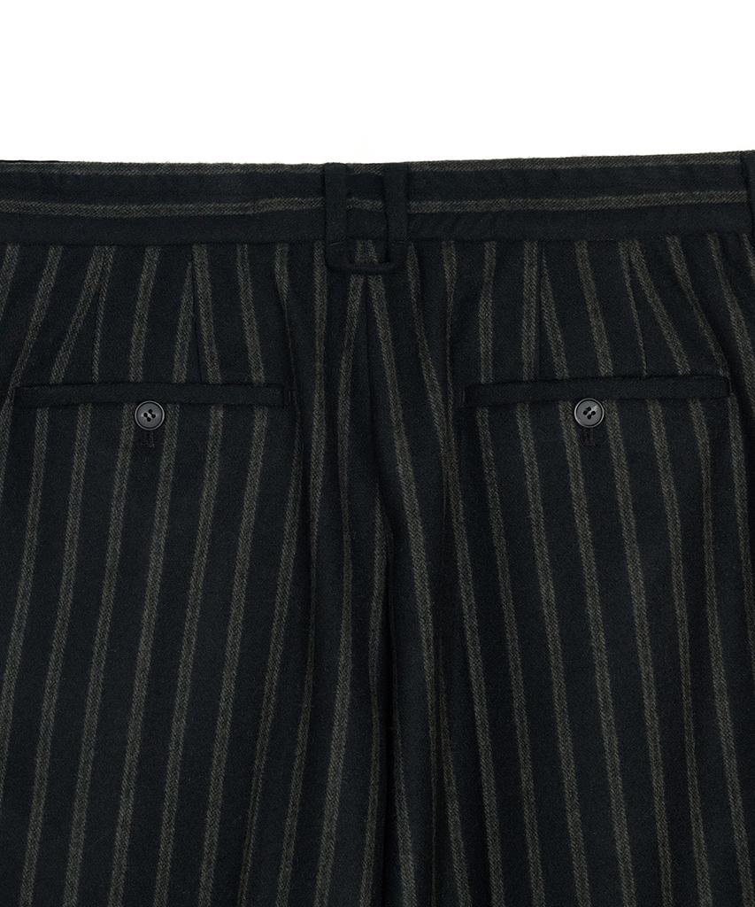 ZNO Striped Wool One-Pleat Pants
