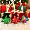 Woven Rope Curtain Buckles Sequined Tree Tieback, Sparkling Christmas Holder with Reusable Fabric Ties Bow, Decorative Drapery Holdback for