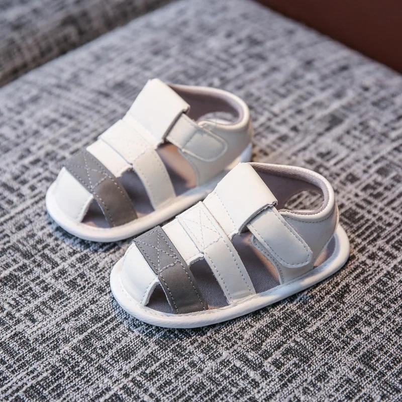 

Summer Baby Shoes For Boys And Girls Comfortable Breathable Anti Kick Casual Sandals PU Soft Non Slip Walking Shoes 0-6 Months