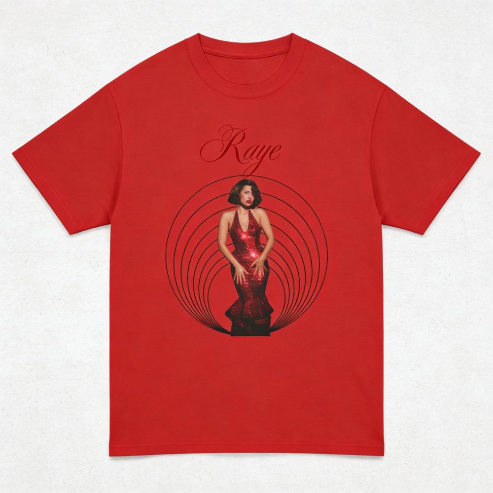 Raye Singer Tričko Raye Merch 2026 Léto Nové Módní Tričko Módní Oversized Tričko Bavlněné Ležérní Pop Music Krátký Rukáv Top