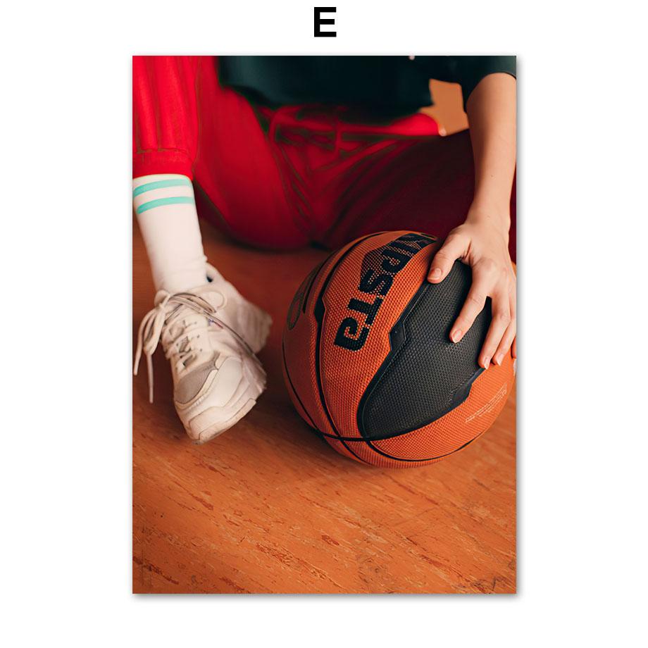 Tennis Pallacanestro Streetball Sport Allenamento Poster Nordici Stampe Pittura su Tela Arte Murale Immagini Per Soggiorno Decorazioni per la Casa