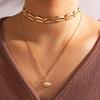 Hot Sale Conch Necklace for Women Summer Beach Style Shell Multi-Layer Necklace Bohemian Charm Zircon Fashion Accessories Gift