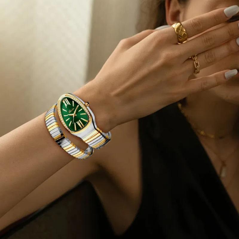 MISSFOX Damenuhren Einzigartiges Design Armband Stahl Diamant Luxus Damen Quarzuhr Wasserdichte Uhr Geschenke