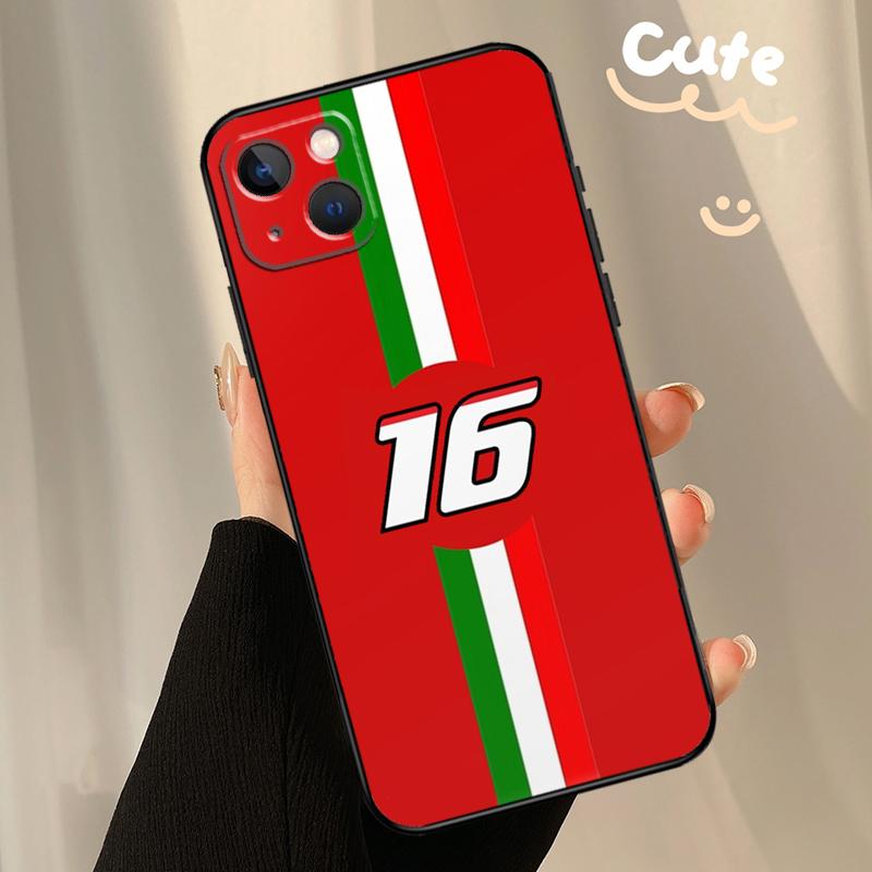 Charles Leclerc 16 F1 Phone Case For iPhone 13 11 12 14 15 16 Pro Max XS X XR 13 12 Mini Plus Coque