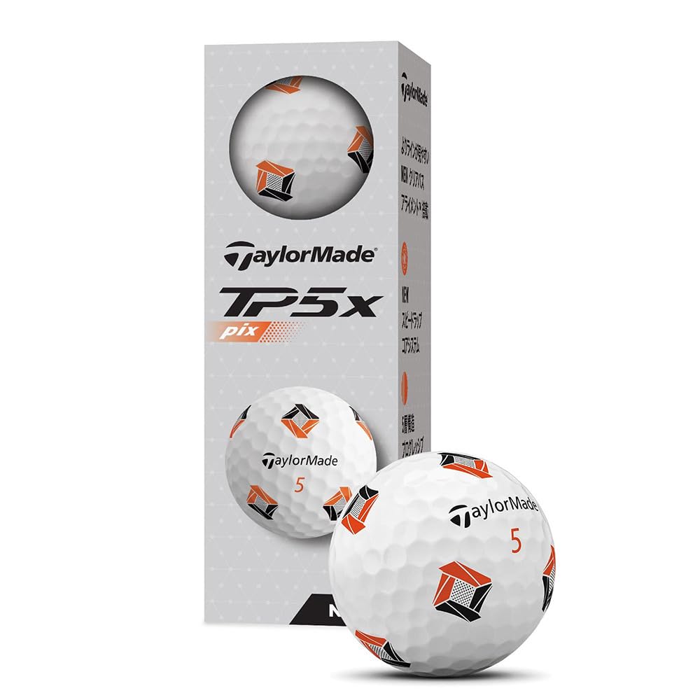 

Мяч для гольфа TaylorMade 24 TP5x pix Слив (3 мяча) (Белый x ОранжевыйМужской)