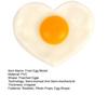 1/2Pcs Simulation Fried Egg Decoration Heart-shaped Fake Poached Egg Model Realistic Food Toy DIY Home Decor Ornament Photo Props