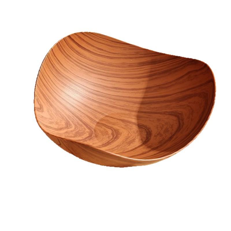 Ciotola per Frutta con Finitura Legno Imitazione, Vassoio Decorativo per Snack per Soggiorno