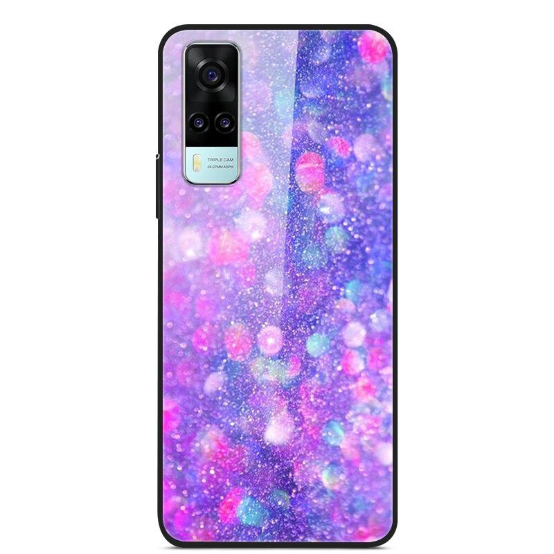 Tempered Glass Case For Vivo Y31 Y51 Case Soft Silicome Bumper For Vivo Y51 Y31 Phone Case Hard Glass Back Cover Y 31 Y 51 Funda