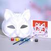 DIY White Peking Opera Fox Mask: Blank Paper Pulp for Kids To Paint