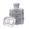 Titanium Canteen Mess Kit with Water Bottle Ultralight Portable 1100ML Pot with 750ML and 400ML Stackable Cups for Outdoor Camp Pot,