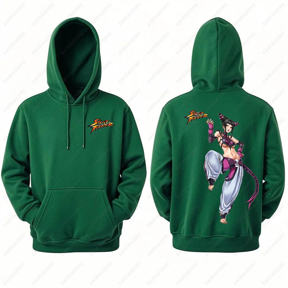 Unisex Chun Li Street Fighter Long Sleeve Hoodie Autumn Winter Fashion Harajuku Streetwear Tops for Men Man hoodies men clothin