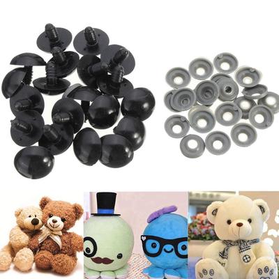 Handmade 10pcs Dolls Accessories Bear/dolls/toy Animal Creativ Safety Eyes DIY 5-24mm Black Plastic Gifts