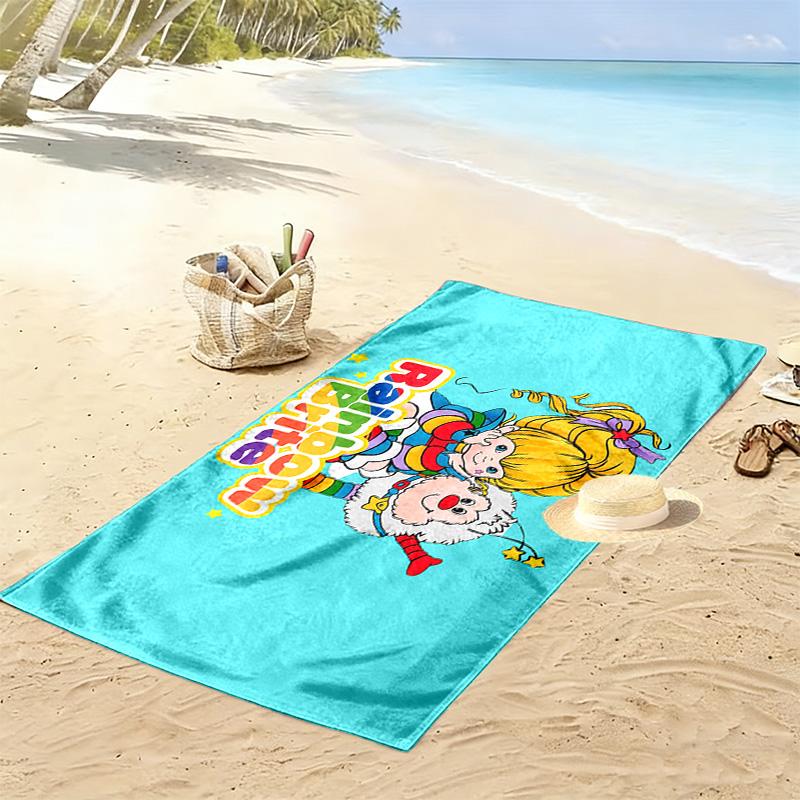 Rainbow Brite2 Print Beach Towel, Large Soft Quick Dry Towel for Beach Camping Swimming