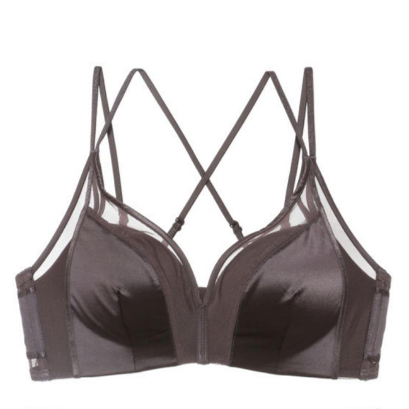 Sexy and Comfortable Lace-trimmed Medium-thick Cup Small Chest Push-up Beautiful Back Bra Set