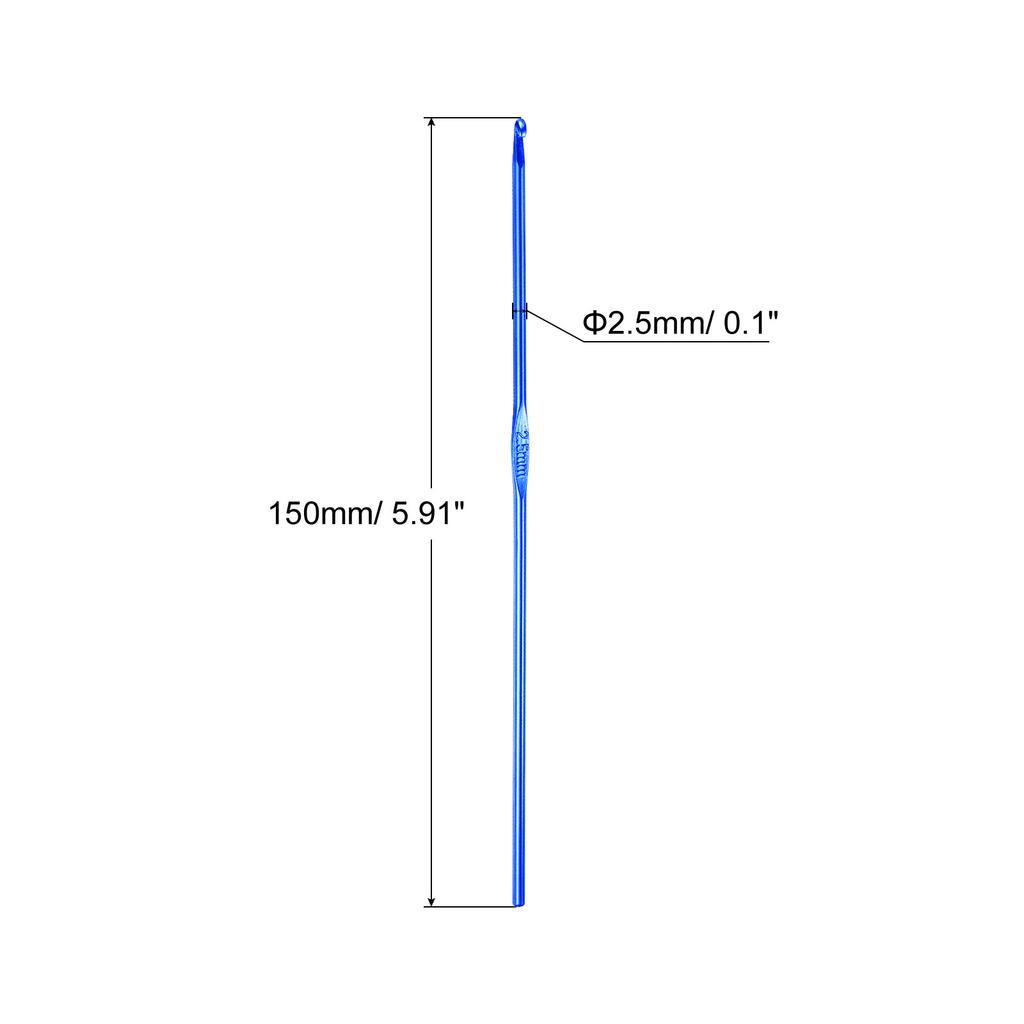 6pcs Aluminum Crochet Hook 2mm-10mm Knitting Needles for DIY Craft Yarn
