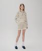 YALE Women'S Y Logo Striped Polo Knit_Ivory