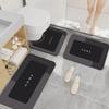 Minimalist Diatom Mud Bathroom Mat Set: Absorbent, Quick-Drying, Non-Slip U-Shaped Floor Mats