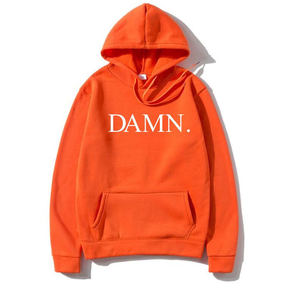 Kendrick Lamar Damn Letter Print Hoodie Herren Hip Hop