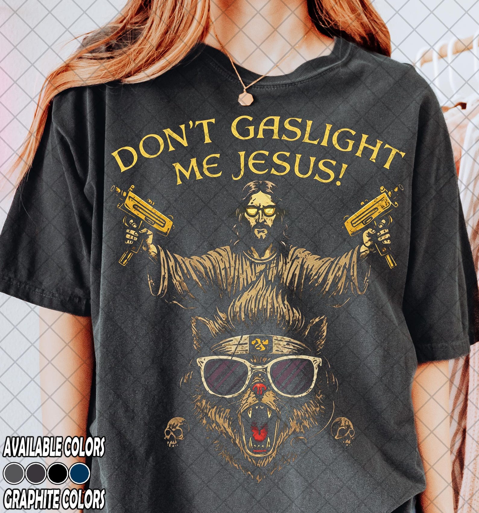 Retro 90 s Comfort Colors Dungeon Book T-Shirt, Don t gaslight me Jesus! Princess Donut & Mongo Shirt, Gift For Women and Man Unisex T-Shirt 4XL