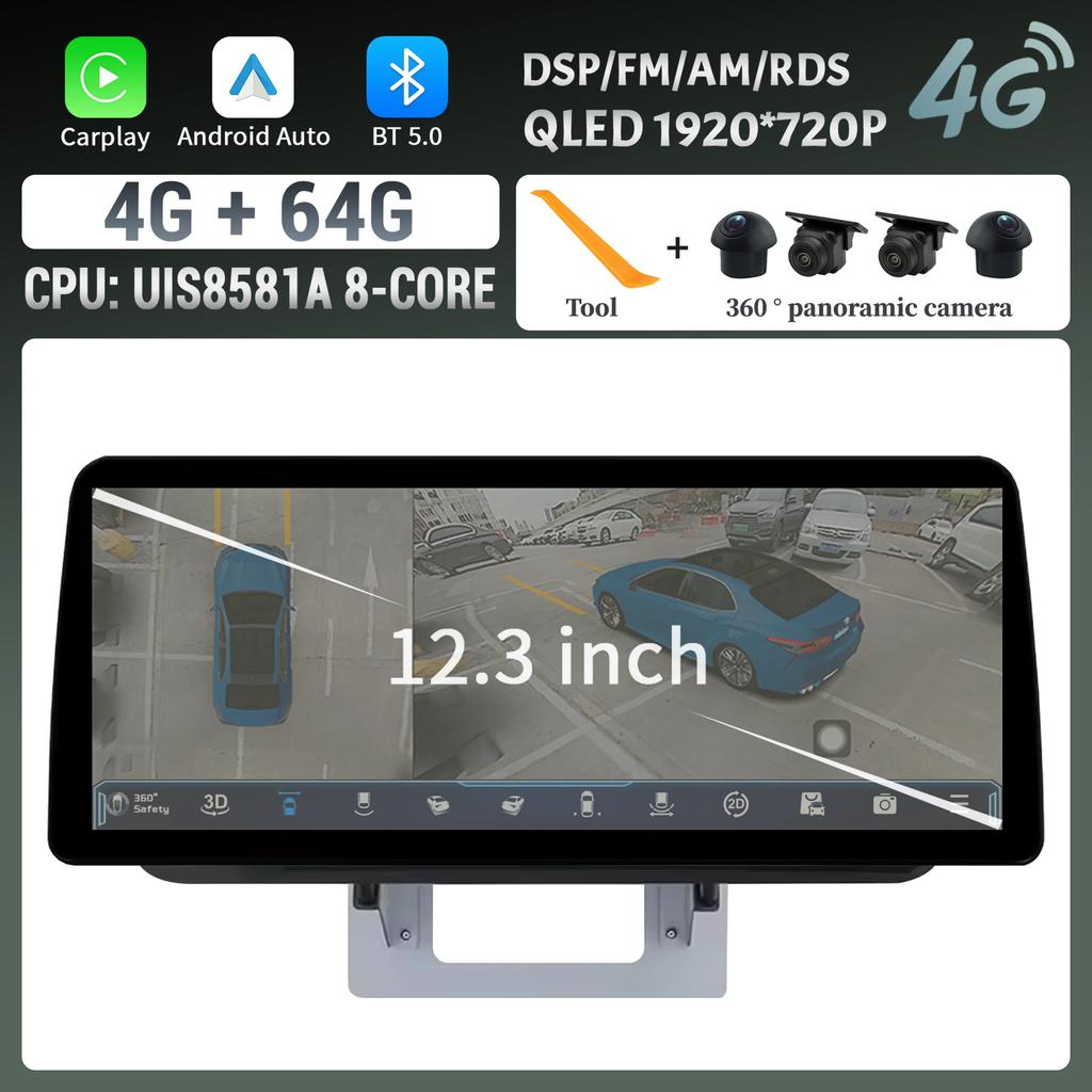 For Mazda BT50 BT-50 2012-2018 Car Radio panel Multimedia 4G GPS BT Android 14 Navigation Car Stereos 12.3″ Screen Stereo