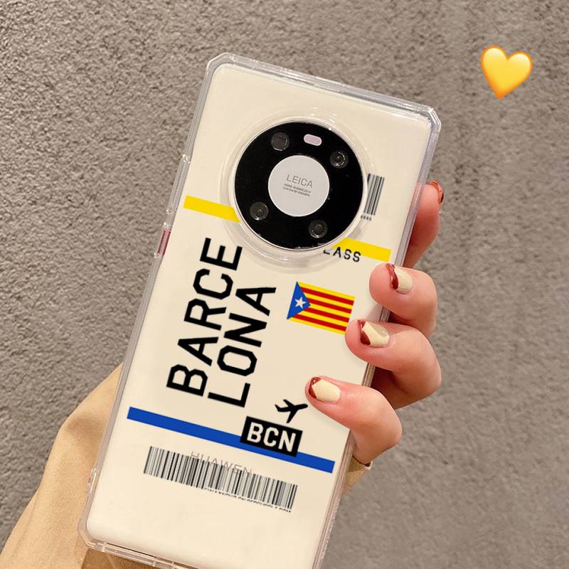 Custodia per telefono INS Light Ticket Aereo per Samsung S20 ULTRA S30 per Redmi 8 per Xiaomi Note10 per Huawei Y6 Y5 cover