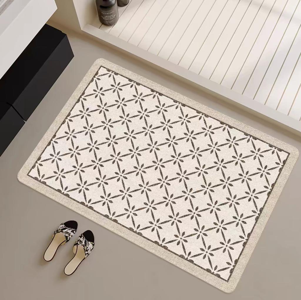 Modern minimalist bathroom floor mat, diatomaceous earth bathroom quick drying door mat, toilet absorbent anti slip foot mat