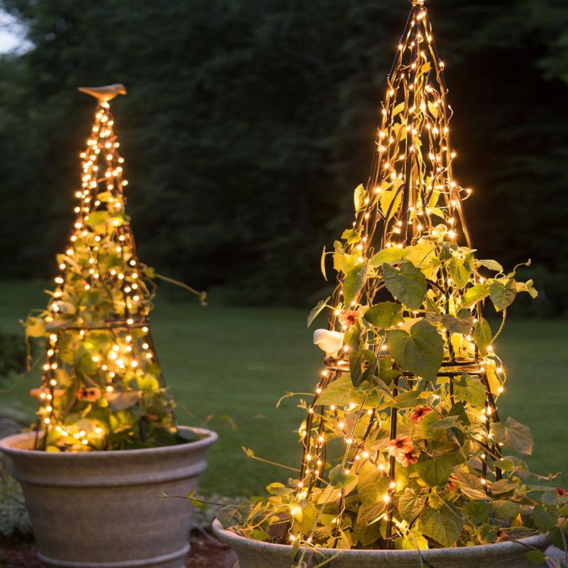 LED Solar Copper Wire String Lights - Outdoor Christmas Fairy Lights for Courtyard, Balcony, Garden Decoration