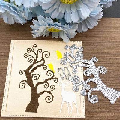 Ağaç Kuş Metal Kesme Ölür Dekorasyon Scrapbooking Kesme Stencil Albümü Kağıt Kart Kabartma Kalıp Kesim