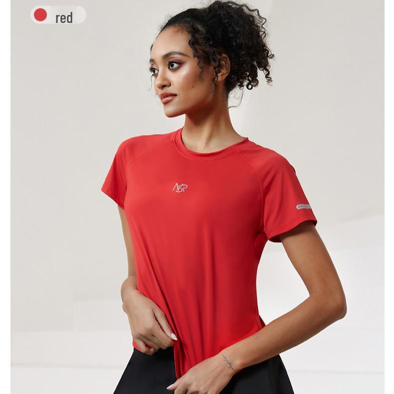 Damen Schnelltrocknendes Reflektierendes Mesh-Top - Atmungsaktives Rundhals Kurzarm für Laufen & Aerobic