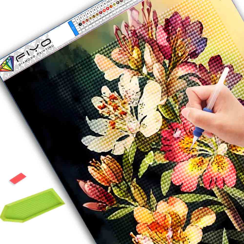 DIY Full Round Diamond Painting Cross Stitch 3D Animal Flower Home Decorative Art Style Diamond Painting 5d Diamond Art Painting