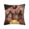 Big Dick Black Guy Meme Barry Wood Square Pillowcase Pillow Cover Cushion Zip Decorative Comfort Throw Pillow for Home Car