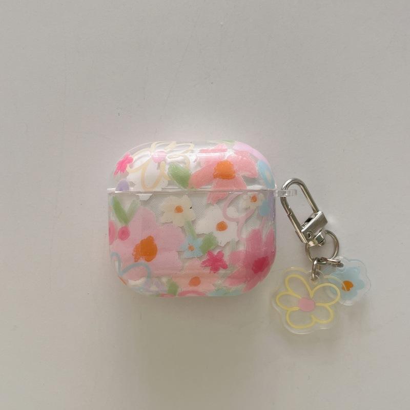 Spring flower oil painting applies to Apple AirPods 3rd generation protective case Pro earphone case 2022 new wireless 4 simple
