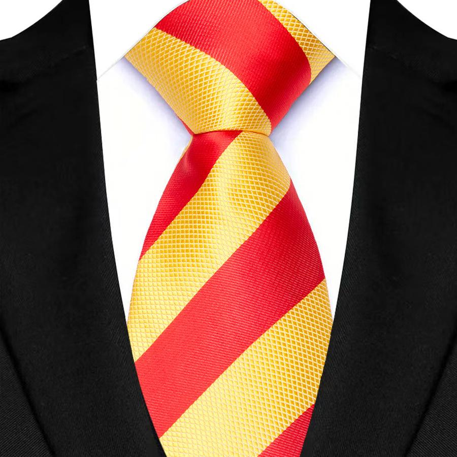 New Men s Tie Classic Stripes 8cm Jacquard Daily Wear Red Blue Green Necktie Cravat Wedding Party Dress Accessories Gift For Man