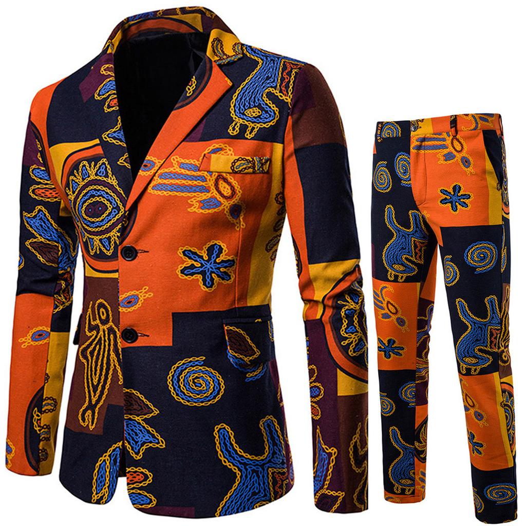 Мужской костюм, тонкий винтажный костюм для вечеринки в этническом ...