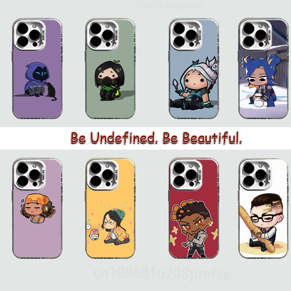 Cartoon Valorant Hard Phone Case for IPhone 16 15 14 13 12 11 Pro Max Plus16E X XR XS Max Shockproof Full Cover