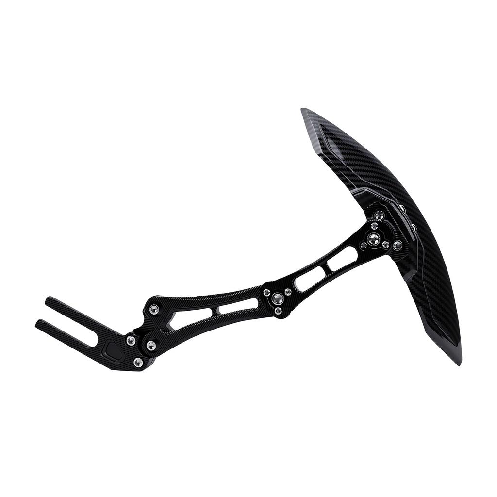Motorbike Rear Mudguard Carbon Alloy Motorcycle Rear Guard Protector for Electric Bike Black
