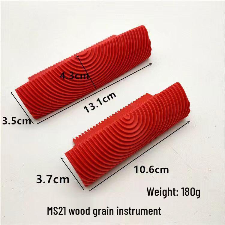 Rubber Wood Grain Roller & Sheet Art Tool Set - 3" & 6" for Paint Texture Coating