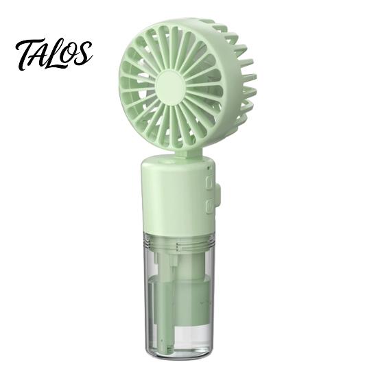 Talos Portable Handheld Misting Fan, 4 Speed Rechargeable Personal Mist Small Summer Cooling Fan with Water Spray for Travel Home Office
