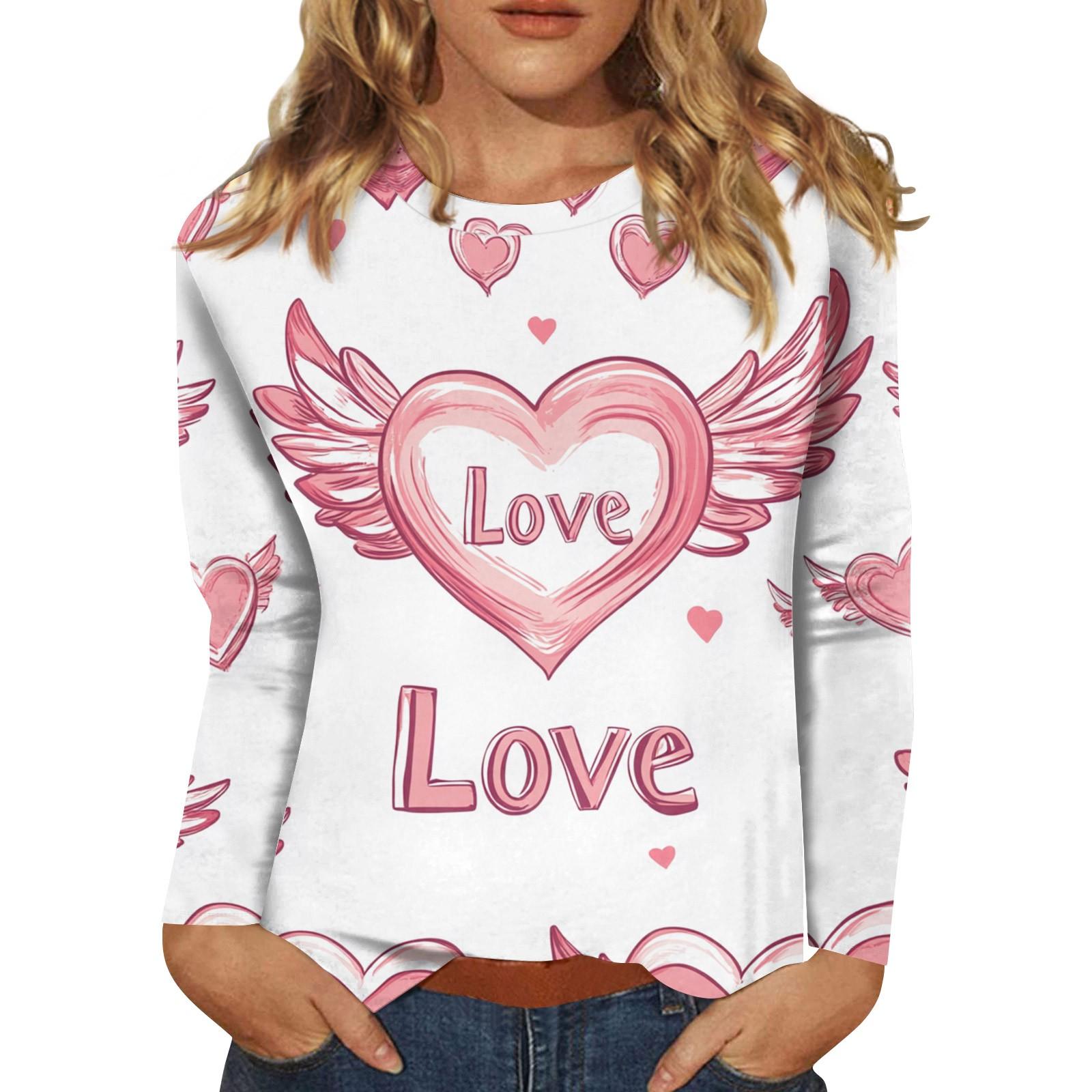 

Женская мода повседневный топ с длинным рукавом и круглым вырезом с цветочным принтом L горячий розовый