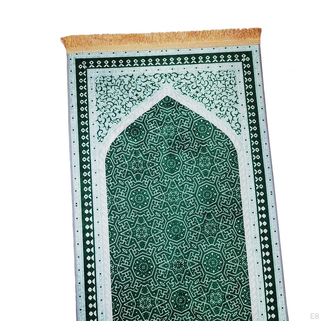 Classic Islamic Praying Mat Polyester Embroidered Wedding Decor Rectangular Velvet Prayer Rug for