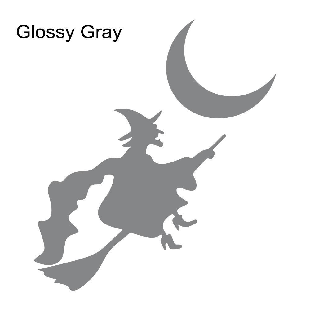 Halloween Funny Stickers A Witch on Broomstick Creative Car Sticker Exterior Decoration PVC Waterproof Decal Car Accessories
