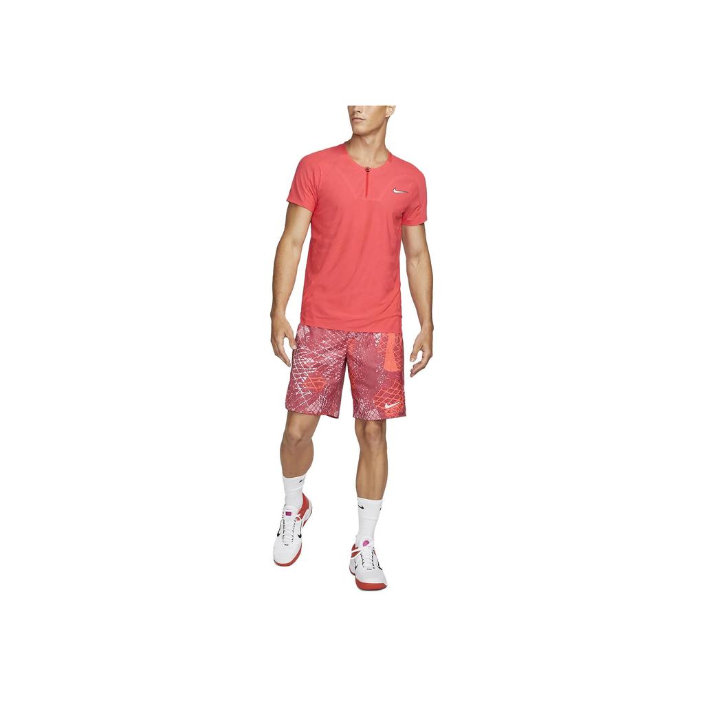 Nike Court Dri-FIT ADV Slam Logo Print Crew Neck Short Sleeve T-Shirt Men Tops Red DX5523-850