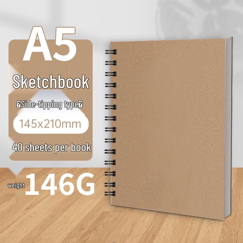 Thickened Sketchbook: A5/A4/A3 Kraft Paper Blank Drawing Book for Primary Students