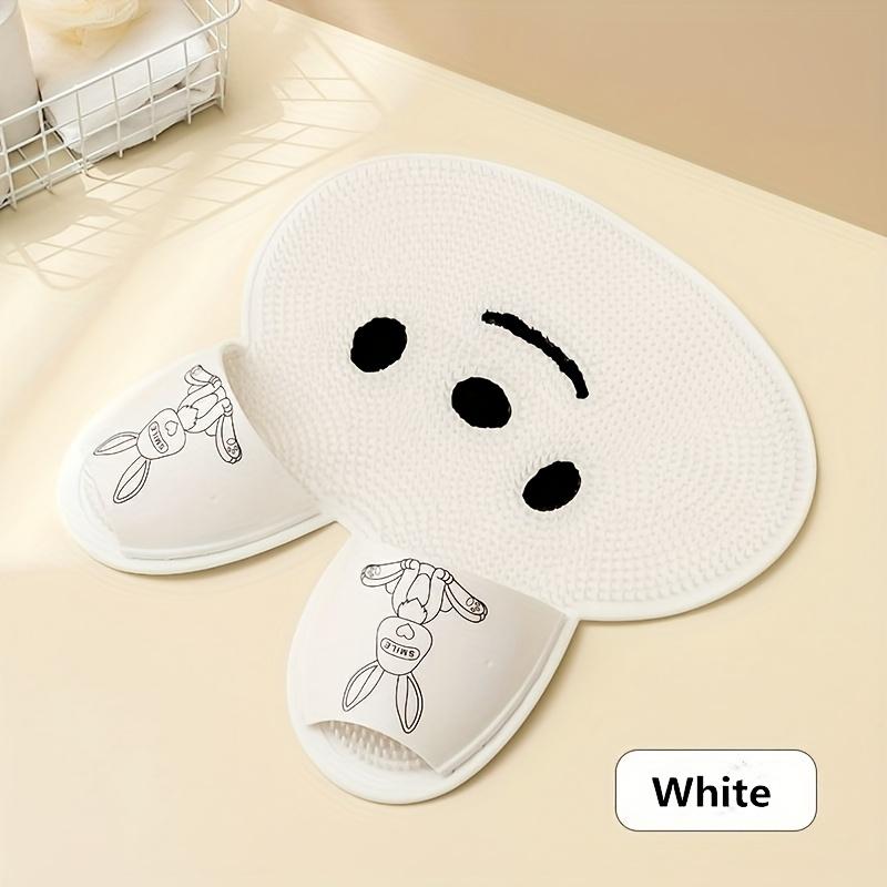 New Foot Scrubbing Machine for Washing Feet and Removing Dead Light Beige, Shower Room Floor Mat Silicone Lazy Foot Washing Scrubber